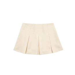 Shorts pour femmes Traf Fashion High Taies jupe plissée Jupe Femme Bermude rayée Femme décontractée Mini 240325 Drop Livrot Apparel Clothi Dhjem