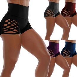 Dames shorts dames shorts leggings High Wasit Hollowout workout Safty slipjes sport fitness ultra shorts gym draag goede elastic 230420