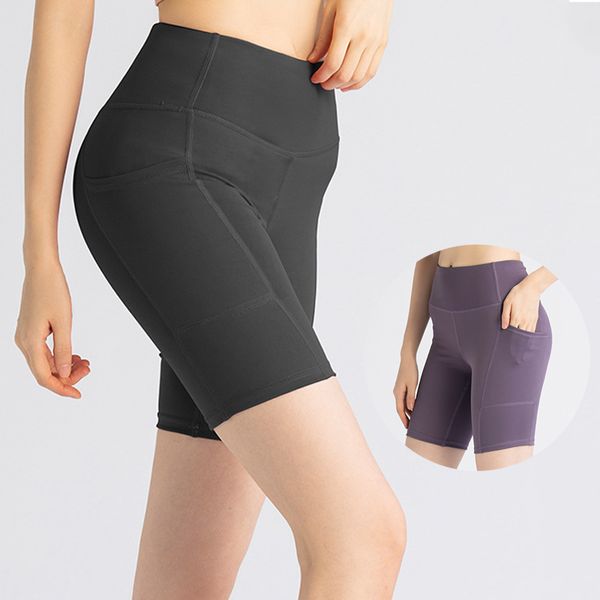 Shorts pour femmes pantalons de yoga leggings biker shorts d'entraînement de course shorts de sport de volley-ball avec poches