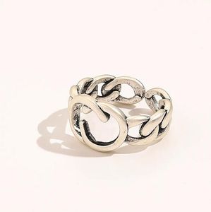 Womens Sier paar koperlegering mode-sieraden merkontwerper liefde cadeau ring UNISEX