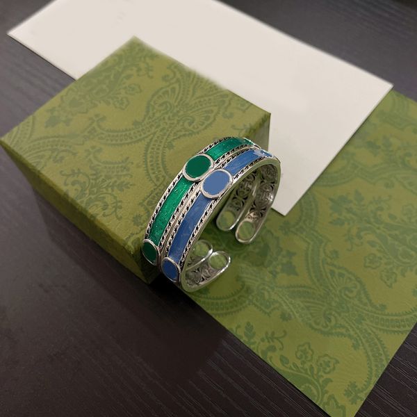 Pulsera tallada en plata para mujer, pulseras gruesas para hombre, diseñador de moda, brazalete de aro para hombre, joyería de lujo, letra G, joyería para pareja, boda