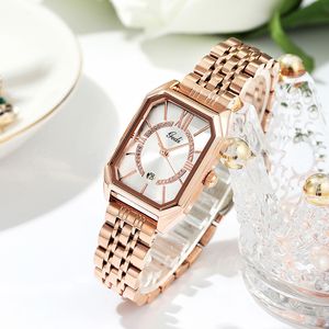 Dames eenvoudig licht luxe mode klein vierkant temperament waterdicht quartz horloge montre de luxe geschenken