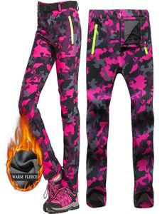 Dames Ski broek Winterwandelbroek Buitensporten Warme softshell broek Trekking Camping Waterdichte broek Vrouwen Fleece Pant 202282957