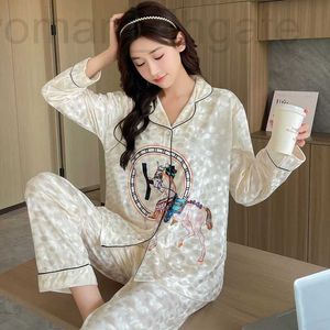 Ropa de dormir para mujer Diseñador de pijamas de terciopelo alemán Otoño e invierno para mujer de manga larga 2023 Nuevo cárdigan dulce Ropa casual Ropa para el hogar Conjunto cálido T6DI