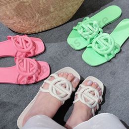 Dames slipper designer sandalen muilezel in elkaar grijpen g slide sandaal luxe platte hakken uitgehold casual comfort platte slippers strand slippers 35-42