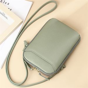 Mujeres pequeñas bolsas cruzadas pequeñas para mujeres de cuero suave bolso mensajero de cuero diseñador damas teléfono celular bolso bolso simple 240415