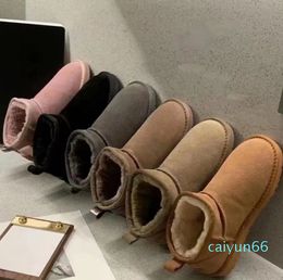 Botas de neve femininas austrália clássico mini botas homens mulheres tornozelo neves ultra plataforma marrom rena cor botas quentes