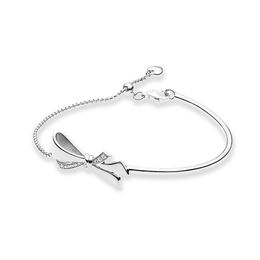 Dames mousserende boog schuifregelaar armband authentieke sterling zilveren feest sieraden met originele doos voor pandora vriendin cadeau handketen armbanden