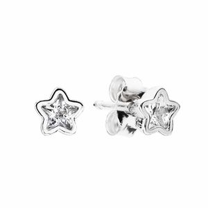 Dames sprankelende sterrag oorbellen 925 Sterling Silver Party Sieraden Originele doos voor Pandora CZ Diamond Girlferen Gift Earring Set