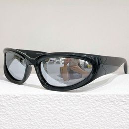 Les femmes lunettes de soleil ovales sportives BB0157S Black Frame Mirror Lens UV400 Protection241W