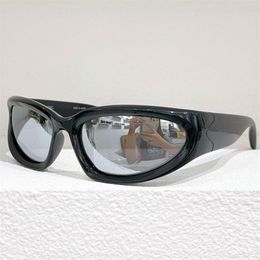 Les femmes lunettes de soleil ovales sportives BB0157S Black Frame Mirror Lens UV400 Protection227Q