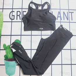 Dames sportkleding zomerbrief ontwerper yogakleding sportkleding fitness hardloop vrijetijdspak