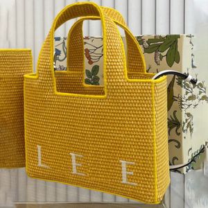 Sac cartable tissé en paille pour femme Luxurys Font Tote sac à main sacs à provisions pour hommes Designer 2size Summer Beach Basket sac Raffias épaule Crossbodys trousse de toilette Pochettes