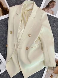 Femmes costume manteau élégant sport jolie pochette mode coréenne luxe veste printemps automne couleur unie dames vêtements 240201