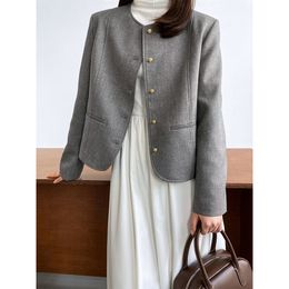 Dames pakken blazer tweed jas dames luxe ontwerper korte herfst Koreaanse stijl elegante hoogwaardige uitkering voor vrouwen 230920