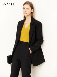 Costumes pour femmes Blazers Amii Costume minimaliste pour femmes Automne Manteau à manches longues Pantalon à la cheville Office Lady Vendu séparément 12240894 230227