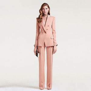 Womens Suits Blazers Pak Vrouwelijke Kantoor Uniform Dames Formele Broek Double Breasted Tuxedo Jacketpants 230306