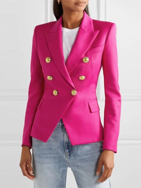 Women Suits Blazers Double boutonnage féminin Blazers Femme automne femmes costume veste Femme dames à manches longues élégant pied-de-poule Blazer costumes 231208