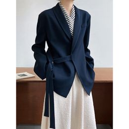 Costumes pour femmes Blazers Highend Design Châle Coll Coll Veste Veste femme Fashion Fashion Tie 230817