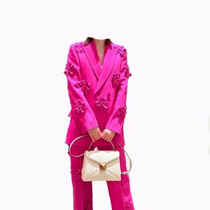 Dames pakken blazers stelt mode mode lange mouw en broek pakken zakelijk kantoor kleding mode slanke ontwerp met riem multi-kleuren s-xxxl