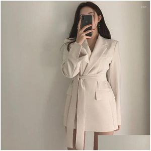 Costumes pour femmes Blazers Robe de veste mince sur les manteaux et les vestes rose vêtements longs vêtements d'extérieur sur promotion vente de printemps apporter le Dr Dhvaj