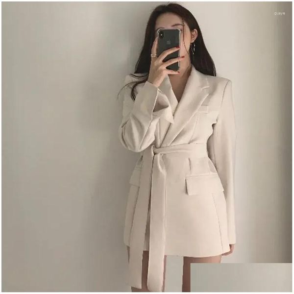 Costumes pour femmes Blazers Robe de veste mince sur les manteaux et les vestes rose vêtements longs vêtements d'extérieur sur promotion vente de printemps apporter le Dr Dhvaj