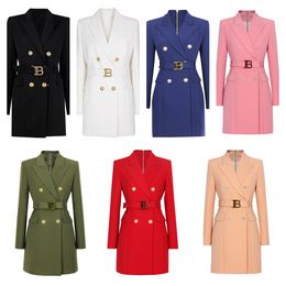 Dames pakken blazers lente zomer herfst winter casual slanke vrouw long jassen rok mode dame kantoor pak zakken zakelijk gekotte jas 19 kleuren 8 modellen -2