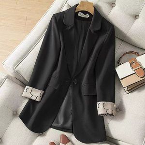 Dames pakken blazers tide merk hoogwaardige retro modeontwerper pure kleuren serie pak jasje een korrel slanke plus size dameskleding m2