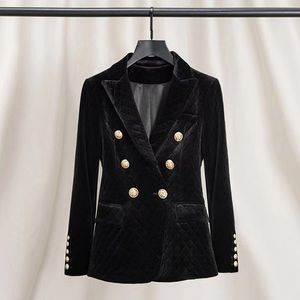 costumes pour femmes vêtements de marque blazers double G printemps nouveau velours épaissi hauts E131