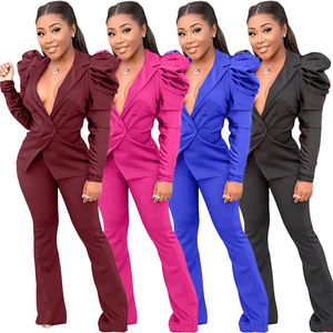 Womens Suits Jasje Lange Mouwen Sportkleding Outfits 2 Stuk Set Jogging Sport Pak Sweatshirt Panty Sport Suit Dames Tops Broek Suit KLW5610