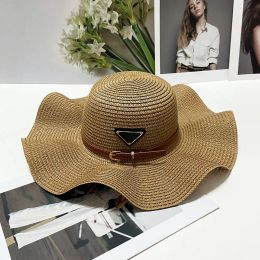 Designer d'été pour femmes chauffage à paille à volants pour hommes mens casqueur du chapeau en tricot pour hommes