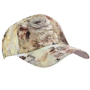 Womens Zomer Floral Print Mesh Sneldrogend Sport Runner Golf Dans Reizen Strand Zon Verstelbare Baseball Cap Hoed