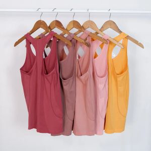 Camisetas de mangas de verano para mujeres-chaleco de yoga deportivo de punto de punto de punto y secable con secado rápido