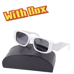 Gafas de sol para mujer, diseñadoras de damas, gafas de sol polarizadas, anteojos para hombre, personalidad de mujer, gafas blancas clásicas que combinan con todo Con caja Gafas de sol rectangulares