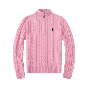 Damessweater Designer Originele kwaliteit Herenpolo trui Borduren Ademend Strand Katoen Halve rits veelzijdige trend