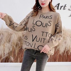 Pullage pour femmes pour créateur de couleurs de contraste en tricot décontracté
