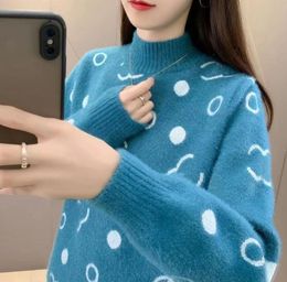 Suéter para mujer Jersey Diseñador Sudadera con capucha CC Impresión de letras Suéter bordado Lana Ropa de manga larga Top casual