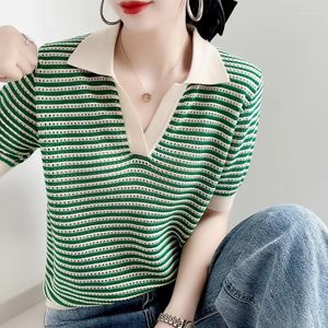 Sweaters de mujer 2023 Moda de verano Y2K Camiseta Mujer elegante Damas Polo Camiseta Femme Sexy