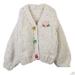 Pankaux pour femmes 917 2023 Brand d'automne Selon Sweater à manches longues V Cardigan Abricot Abricot Vêtements Mingmo Drop Dhfxa de haute qualité