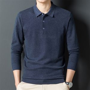 Dames truien herfstheren vaste kleur revers wol klassiek stijl zakelijke lange mouw dunne gebreide mannelijk merk kleding 220826