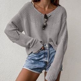 Pulls pour femmes Europe et Amérique Automne et Hiver Vente Vente rapide Vente Lâche Épaule Laine Top Tricot Vêtements Pour Femmes 230822