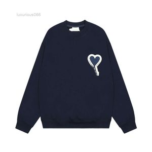 Damessweaters met capuchon Mannelijke en vrouwelijke ontwerper Amis Paris Kwaliteitssweater met capuchon Geborduurd Rood Liefde Winter Ronde hals Jumper Paar sweatshirts #16