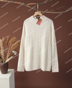 Pulls pour femmes hiver loro piano blanc col roulé à col roulé cachemire rond des pulls en vrac