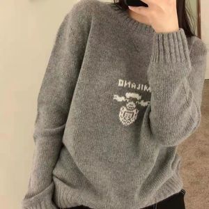 Pulls pour femmes Femmes Designer Pull Automne Hiver Femmes Nouveau Pull Lâche Lettre Brodée Top Pull Tricoté Tricoté