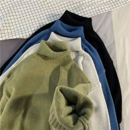 Damenpullover Y2k Einfarbiger Rollkragenpullover Männer und Frauen Persönlichkeit Hongkong-Stil Paar Stricken Modemarke Pullover aus reiner Wolle 231219