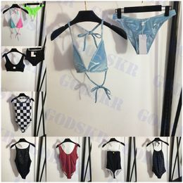 Bikinis Damen Designer-Badeanzüge Set Strandbaden Zweiteiliges Set Bikini Wind Bademoden Weibliche klassische Badebekleidung