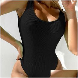 Swimwear Womens 2022 Brand Bikini One Piece Femmes Suite de maillot de bain Nylon Saisie en nylon Be Beachwear String Bathing with coffre Tods Drop Livrot Dhopc