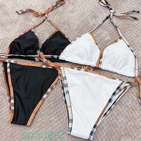 Traje de baño para mujer Bikini a cuadros clásico Traje de baño para mujer Conjunto Diseñador de lujo Marca Moda Sexy Elegante Playa Tanga Mujer Ropa de verano JG5V