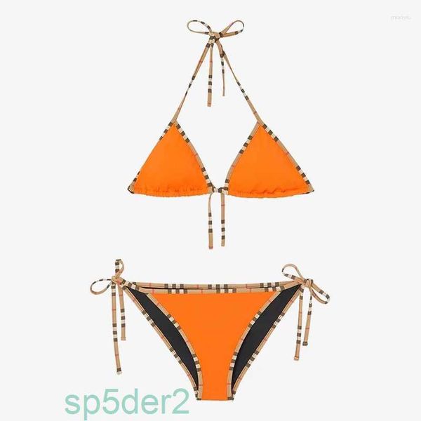 Maillots de bain pour femmes Classic Plaid Bikini Femmes Maillot de bain Ensemble de luxe Designer Marque Mode Sexy Élégant Beach Thong Femme Vêtements d'été 3GOY