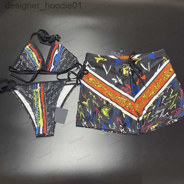 Traje de baño para mujer Diseñador Bikini Traje de baño para mujer Chicas sexy Traje de baño Traje de baño de verano Bikinis de playa Conjunto Patrón de letras Traje de mujer Ropa de baño Pareja para hombre T